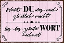 Holzschild 20x30 cm weißt DU was mich glücklich