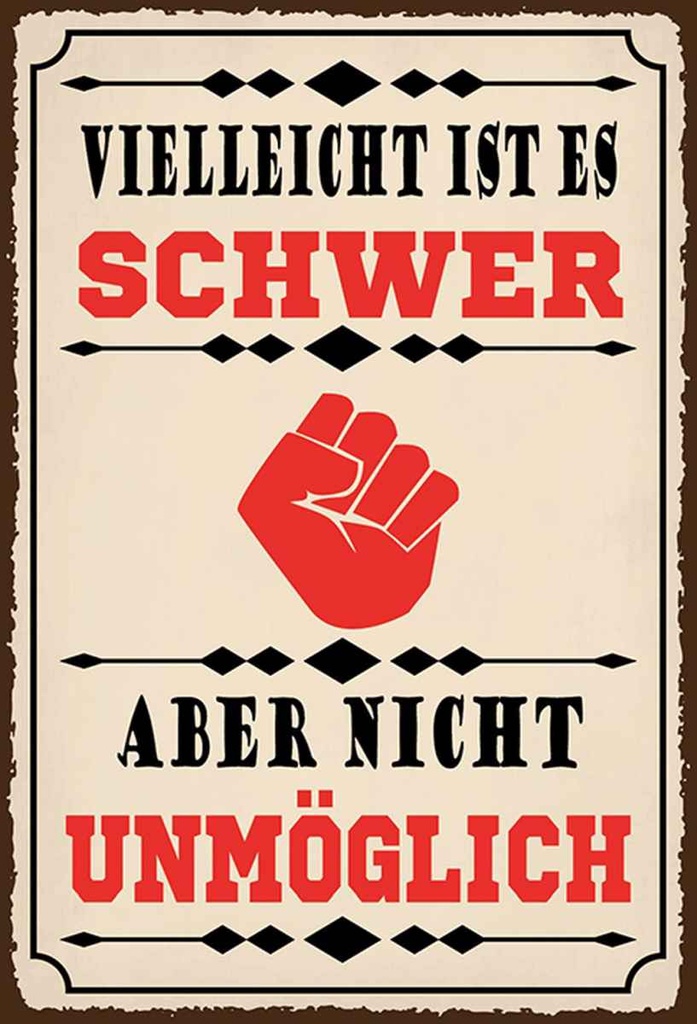 Holzschild 30x20 cm vielleicht ist es schwer aber