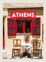 Holzschild 30x20 cm Athens Greece Cafe Fensterläden Bildmotiv Reisemotiv Abenteuer Reisen