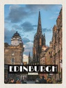 Holzschild 30x20 cm Edinburgh Scotland Altstadt Bildmotiv Reisemotiv Abenteuer Reisen