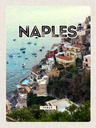 Holzschild 30x20 cm Naples Italy Neapel Italien Panorama Bildmotiv Reisemotiv Abenteuer Reisen