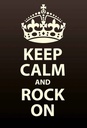 Holzschild 30x20 cm Keep Calm and rock on