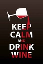 Holzschild 30x20 cm Keep Calm and drink wine