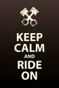 Holzschild 30x20 cm Keep Calm and Ride on