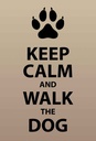 Holzschild 30x20 cm Keep calm and walk the dog