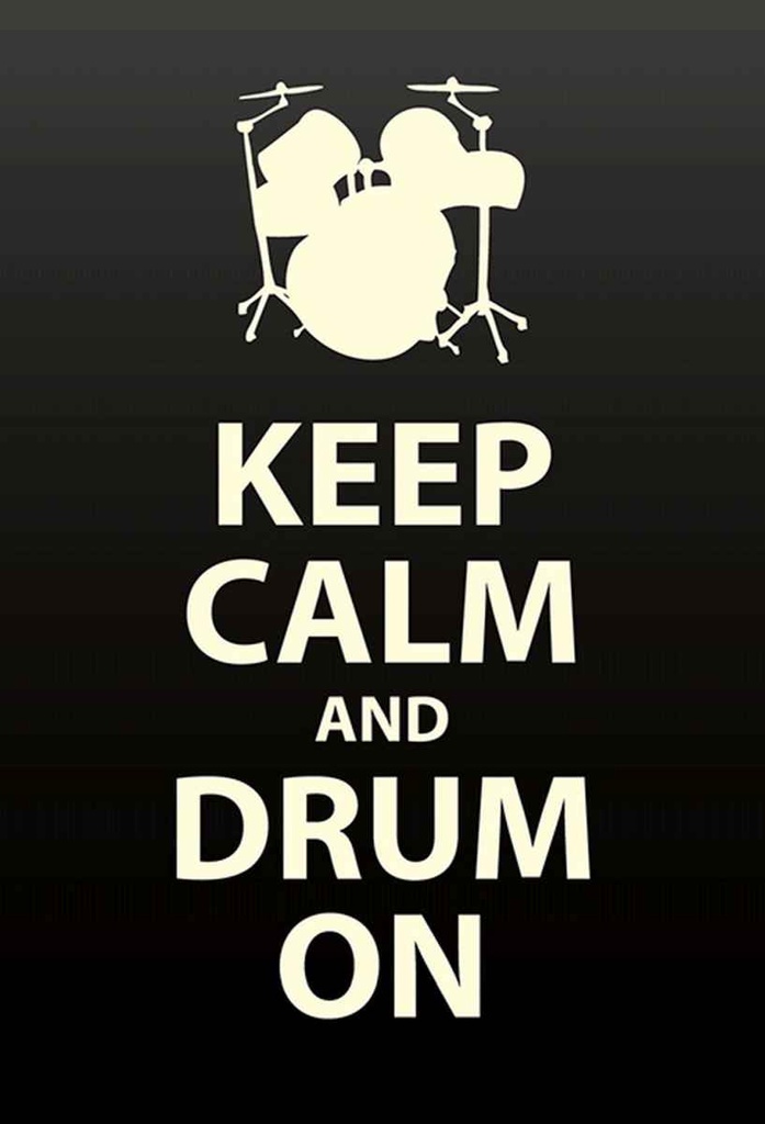 Holzschild 30x20 cm Keep calm and drum on
