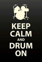 Holzschild 30x20 cm Keep calm and drum on