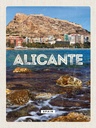 Holzschild 30x20 cm Aligante Spain Spanien Meer Bildmotiv Reisemotiv Abenteuer Reisen