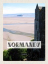 Holzschild 30x20 cm Normandie France Meer Sand Poster Bildmotiv Reisemotiv Abenteuer Reisen