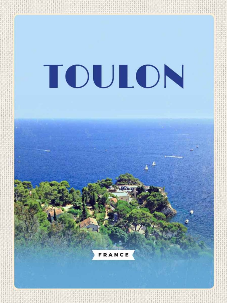 Holzschild 30x20 cm Toulon France Meer Poster Bildmotiv Reisemotiv Abenteuer Reisen