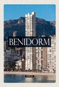 Holzschild 30x20 cm Benidorm Spain Panorama Poster Bildmotiv Reisemotiv Abenteuer Reisen