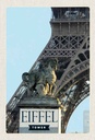 Holzschild 30x20 cm Eiffel Tower Paris Reiseziel Tourismus Bildmotiv Reisemotiv Abenteuer Reisen