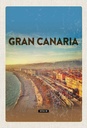 Holzschild 30x20 cm Gran Canaria Spain Panoramablick Meer Bildmotiv Reisemotiv Abenteuer Reisen