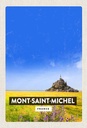Holzschild 30x20 cm Mont-Saint-Michel France Kathedrale