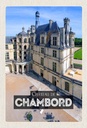 Holzschild 30x20 cm Château de Chambord Schloss Bildmotiv Reisemotiv Abenteuer Reisen