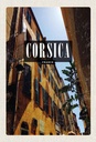 Holzschild 30x20 cm Corsica France Retro Altstadt Bildmotiv Reisemotiv Abenteuer Reisen