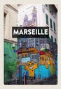 Holzschild 30x20 cm Marseille France Reiseziel Bildmotiv Reisemotiv Abenteuer Reisen