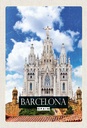 Holzschild 30x20 cm Barcelona Spain Sagrat Cor Kirche Bildmotiv Reisemotiv Abenteuer Reisen