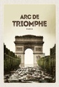 Holzschild 30x20 cm Arc de Triomphe Paris Retro Bild Bildmotiv Reisemotiv Abenteuer Reisen