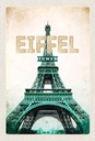 Holzschild 30x20 cm Eiffel Tower Retro Tourismus Bildmotiv Reisemotiv Abenteuer Reisen