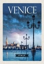 Holzschild 30x20 cm Venice Italy Poster Blitz Gewitter Bildmotiv Reisemotiv Abenteuer Reisen