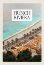 Holzschild 30x20 cm French Riviera Mittelmeerküste Bildmotiv Reisemotiv Abenteuer Reisen