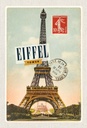 Holzschild 30x20 cm Eifell tower Reisen 13 Mars 1914 10c postes Bildmotiv Reisemotiv Abenteuer