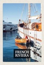 Holzschild 30x20 cm French Riviera Urlaubsort Retro Bildmotiv Reisemotiv Abenteuer Reisen