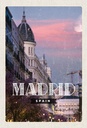 Holzschild 30x20 cm Madrid Spain Architektur Reiseziel Bildmotiv Reisemotiv Abenteuer Reisen