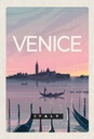 Holzschild 30x20 cm Venice Italy Boot malerisches Bild Bildmotiv Reisemotiv Abenteuer Reisen