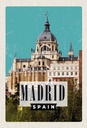 Holzschild 30x20 cm Madrid Spanien Urlaubsort Bildmotiv Reisemotiv Abenteuer Reisen