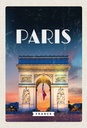 Holzschild 30x20 cm Paris France Arc de Triomphe Retro Bildmotiv Reisemotiv Abenteuer Reisen