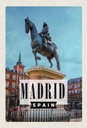 Holzschild 30x20 cm Madrid Spanien Panorama Bildmotiv Reisemotiv Abenteuer Reisen