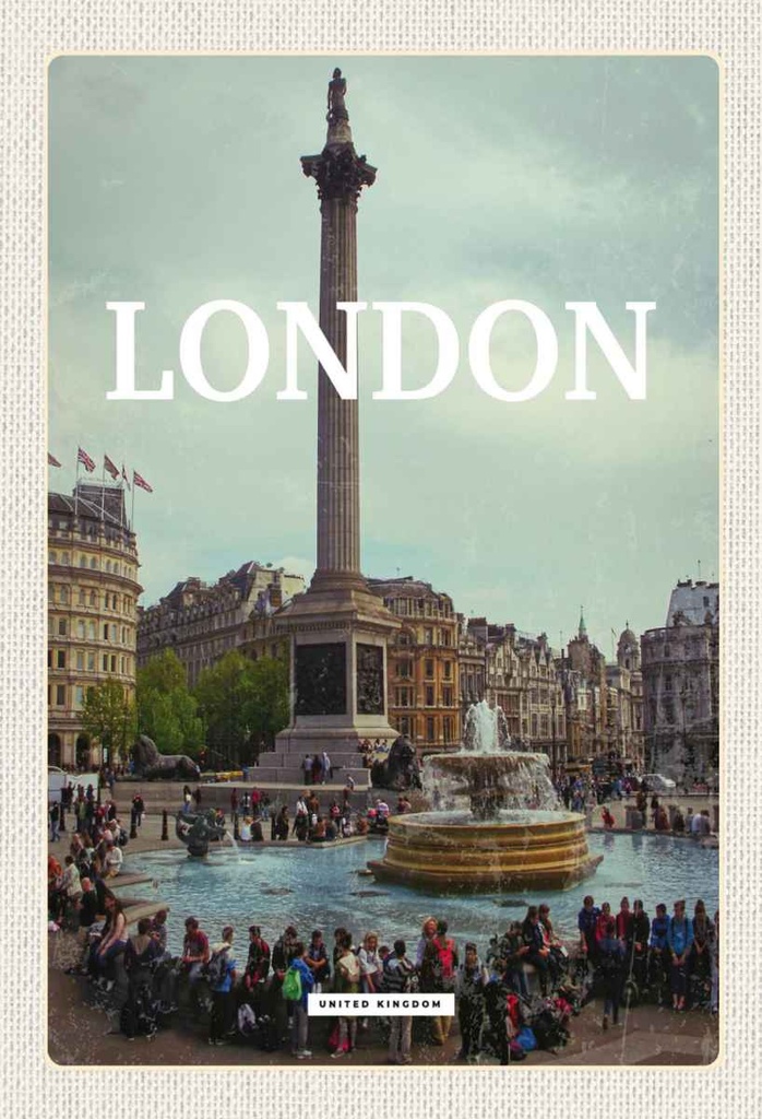 Holzschild 30x20 cm London England Mittelalter Bild Bildmotiv Reisemotiv Abenteuer Reisen