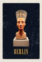 Holzschild 30x20 cm Berlin DE Museum Nefertiti Bust Bildmotiv Reisemotiv Abenteuer Reisen