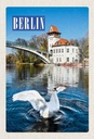 Holzschild 30x20 cm Berlin Deutschland Spree Fluss Bildmotiv Reisemotiv Abenteuer Reisen