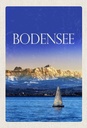 Holzschild 30x20 cm Bodensee Deutschland Bot See Bildmotiv Reisemotiv Abenteuer Reisen