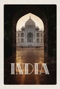 Holzschild 30x20 cm Indien Tempel Hinduismus Neu Delhi Bildmotiv Reisemotiv Abenteuer Reisen