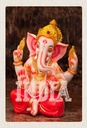Holzschild 30x20 cm Indien Skulptur Ganesha Gott Hindu Bildmotiv Reisemotiv Abenteuer Reisen