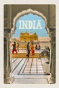 Holzschild 30x20 cm Indien Goldener Tempel Amritsar Bildmotiv Reisemotiv Abenteuer Reisen