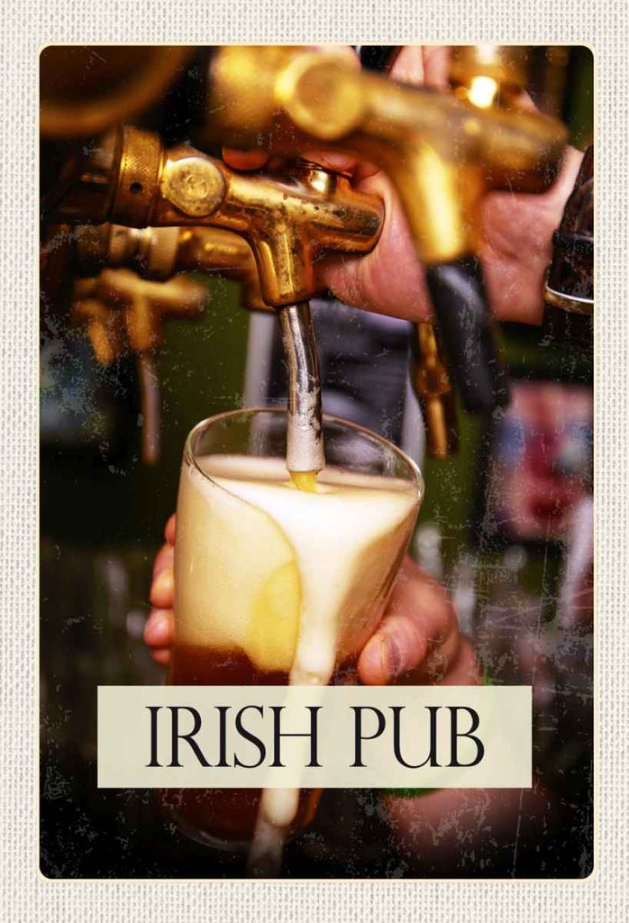 Holzschild 30x20 cm Irland Irisches Bier Tradition