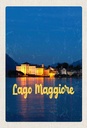 Holzschild 30x20 cm Lago Maggiore Insel bei Nachr Meer Bildmotiv Reisemotiv Abenteuer Reisen