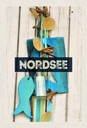 Holzschild 30x20 cm Nordsee Anhänger Fisch Bildmotiv Reisemotiv Abenteuer Reisen