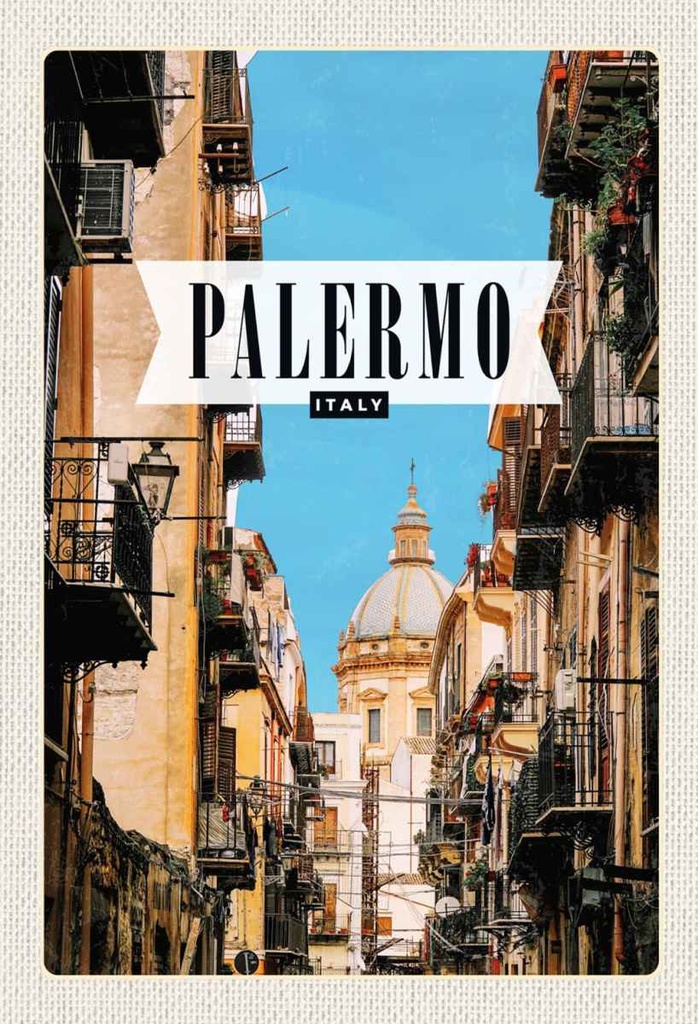 Holzschild 30x20 cm Palermo Italien Architektur Bildmotiv Reisemotiv Abenteuer Reisen