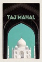 Holzschild 30x20 cm Indien Asien Islam Taj Mahal Kultur Bildmotiv Reisemotiv Abenteuer Reisen