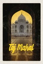 Holzschild 30x20 cm Indien Islam Taj Mahal Kultur Religiön Bildmotiv Reisemotiv Abenteuer Reisen