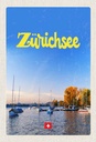 Holzschild 30x20 cm Zürich See Natur Boote Bootstrip