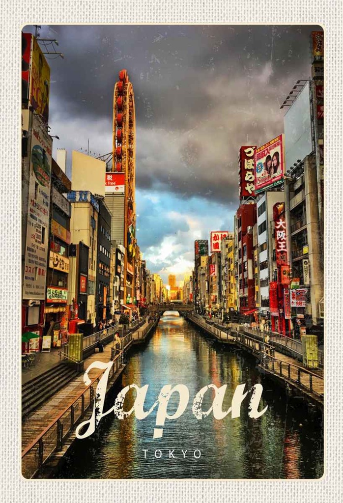 Holzschild 30x20 cm Tokyo Japan Asien Urlaubsziel Kultur Bildmotiv Reisemotiv Abenteuer Reisen