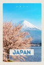Holzschild 30x20 cm Japan Asien Schnee Winter Gebirge Bildmotiv Reisemotiv Abenteuer Reisen