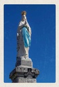Holzschild 30x20 cm Frankreich Lourdes Skulptur weiß gold